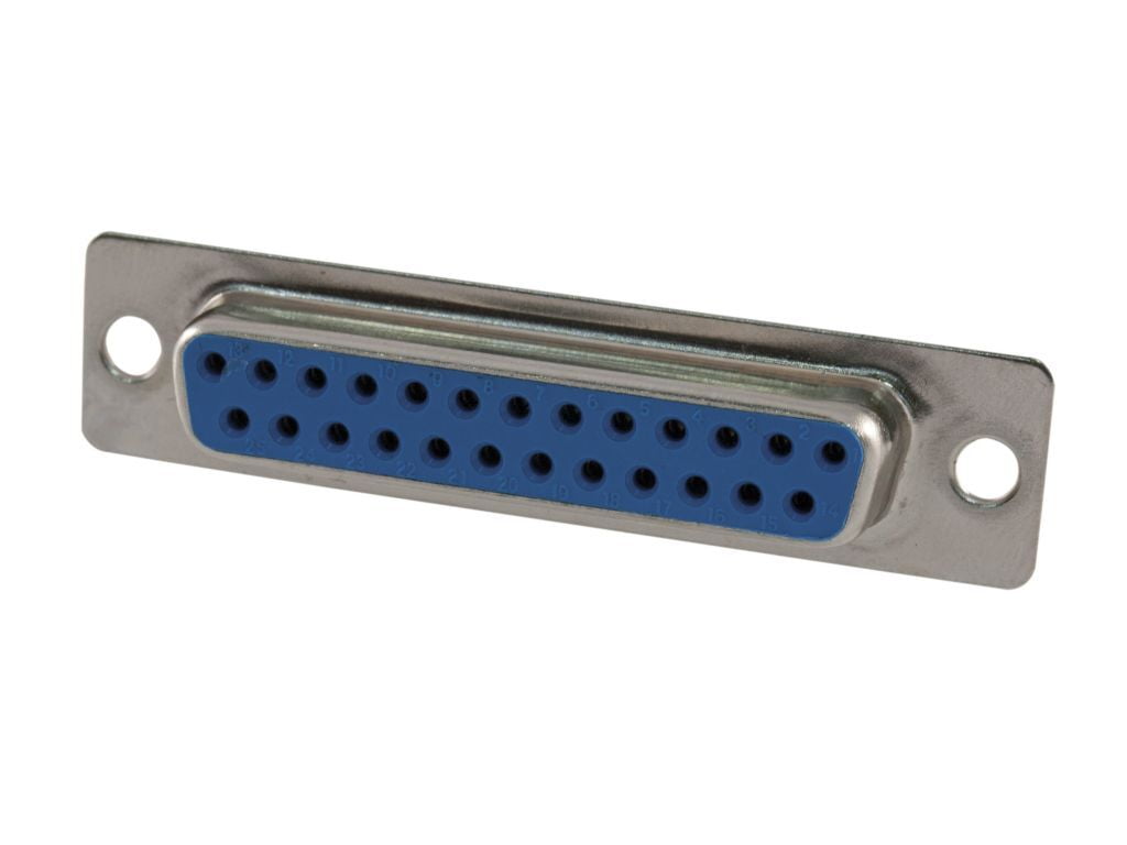 D-SUB 25 PINS FEMALE CONNECTOR, Straight Soldering Pins