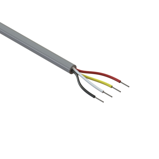 Multi Conductor Cable, 4 Conductors Wires, 26AWG, 4.45mm, 300V, Gray, (per 1 meter)