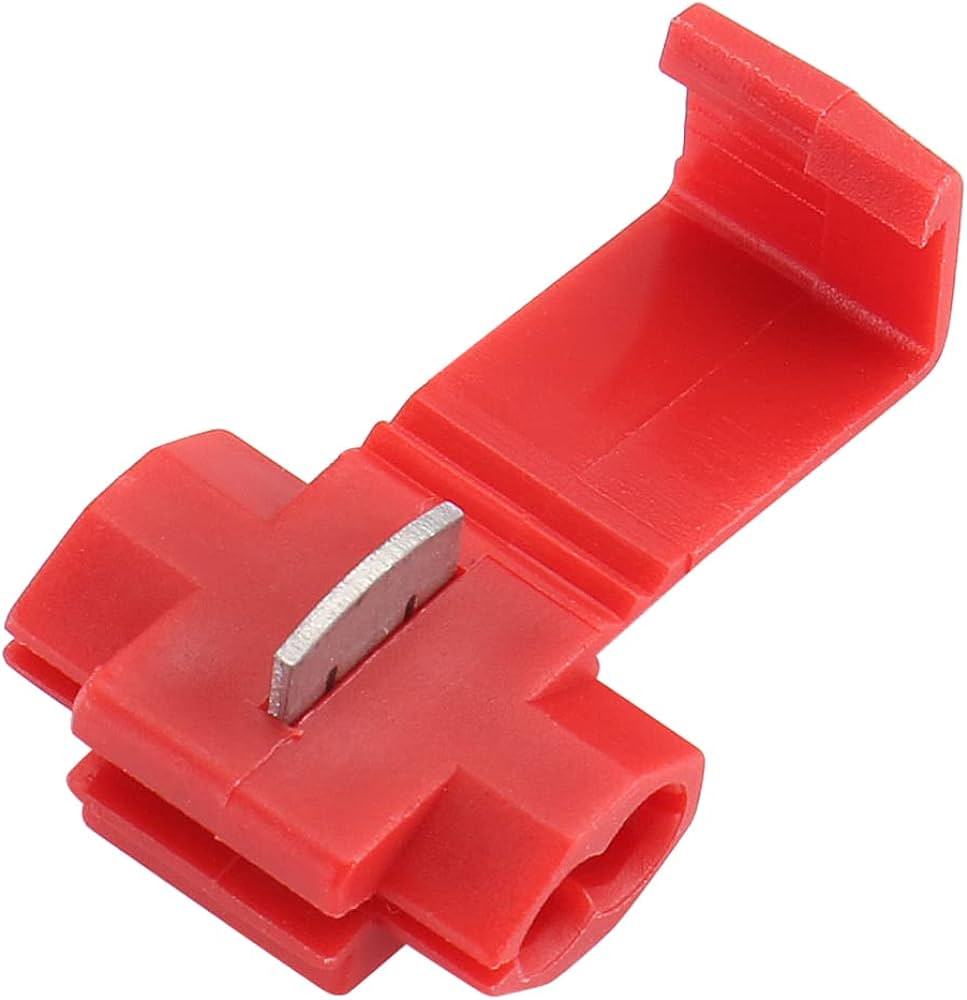 Splice Connectors, Quick Splice Terminal Without Breaking Line, RED, AWG 22 to 18