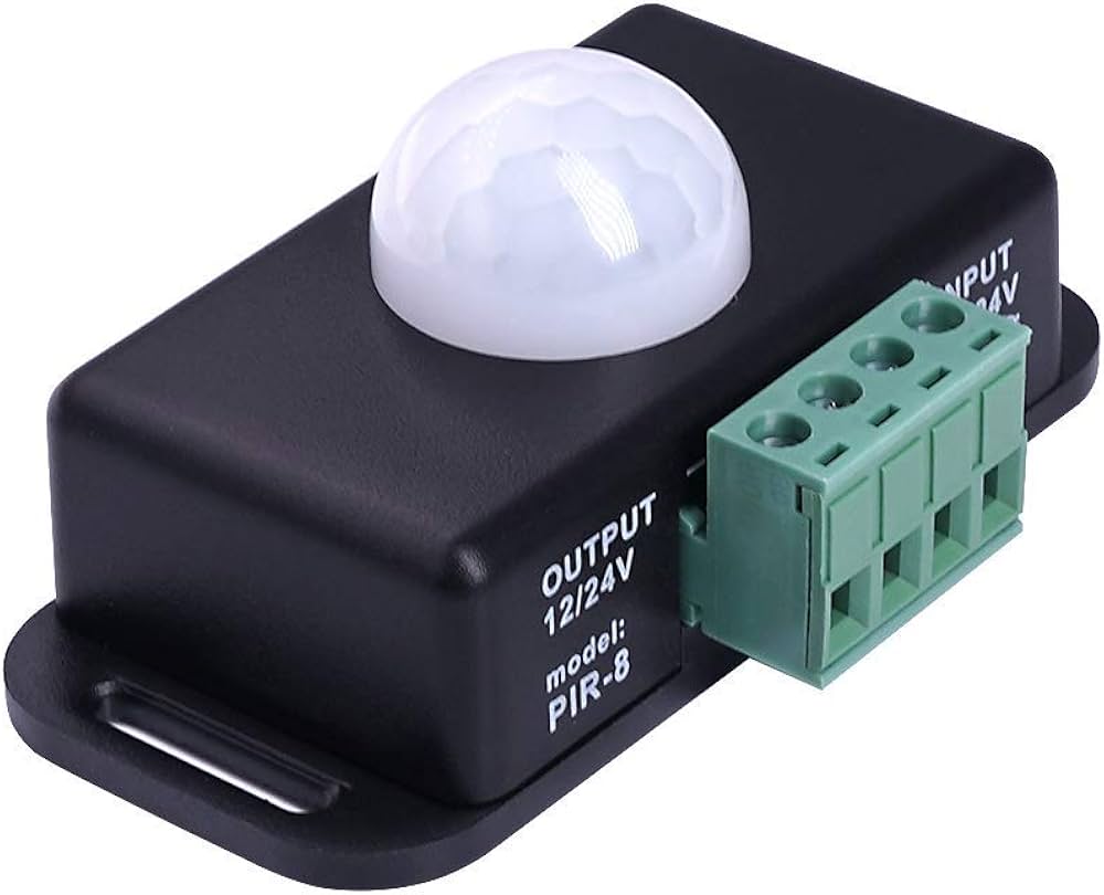 PIR Motion Sensor Light Switch, 5V-24V, with Timer 10s to 15 Minutes