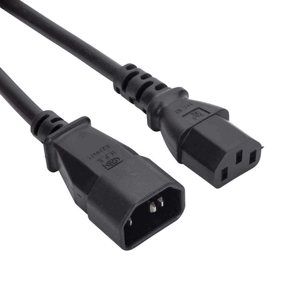 PC Power Extender Cords, Female and Male, 10A , 1 meter