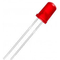 LED Red 5mm, High Brightness, 2500 to 4500mcd