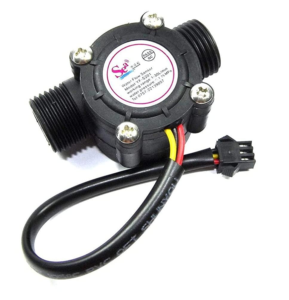 Water Flow Sensor, 1 to 30L/min, YF-S201