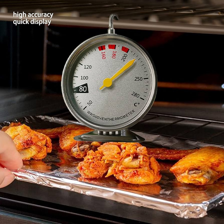 Stainless Steel Oven Thermometer with Hang, Food Temperature Measurement