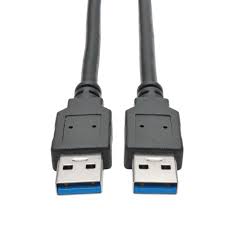 Cable USB 3.0, 5Gbps, USB A Plug both sides, 3 meters, Black