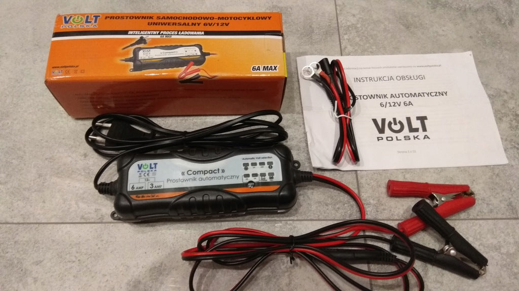 Automatic battery charger 6V-12V, 6A