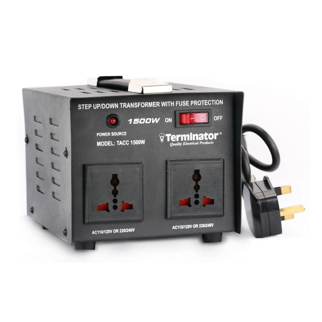 Transformer, Voltage Converter, 230V AC to 120V AC, 1500W, Terminator