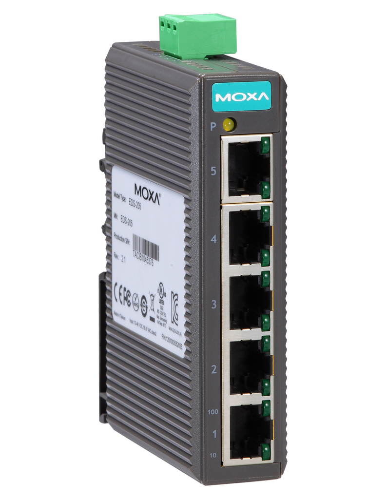 Unmanaged Ethernet Switches, MOXA, EDS-205