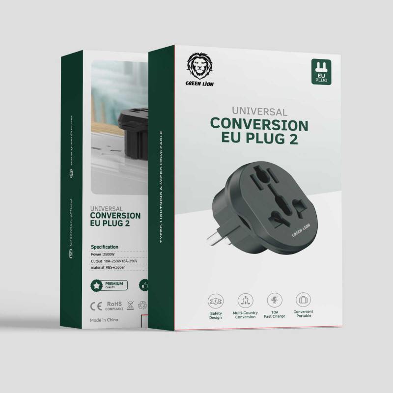 Universal Travel Adaptor Conversion, EU Plug, 2500w