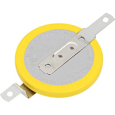 CR2032, 2032, Lithium Coin Battery, 3V, 225mAh, with Surface Pin Mount