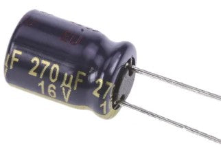 Capacitor, 270uF, 16v DC, 8x11.5mm