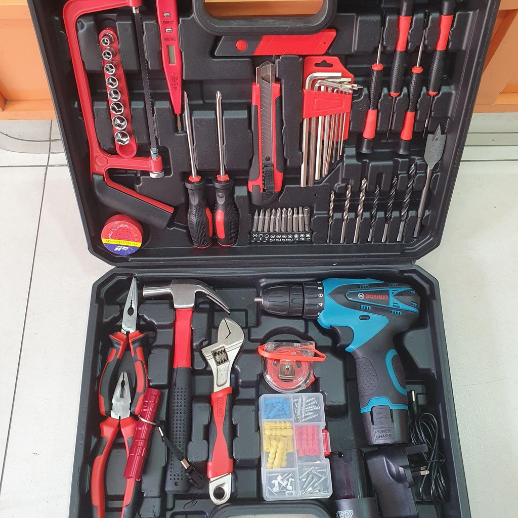 Tool Kit with 18V Rechargeable Drill