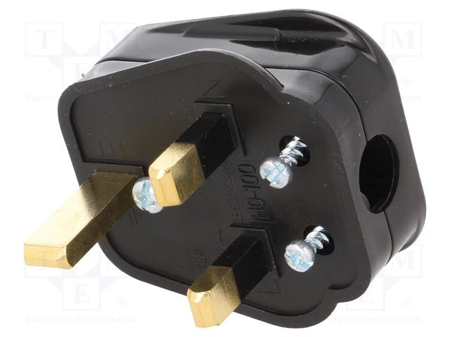 AC Supply Plug Connector, 250VAC, 13A