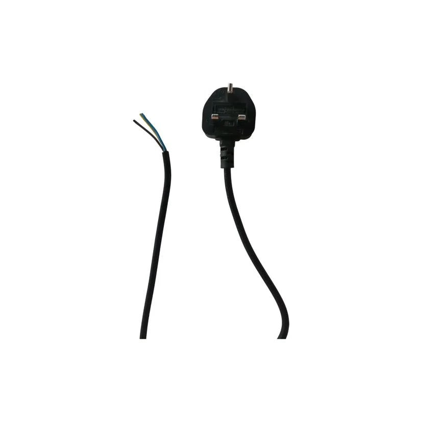 Power Cable, Plug with Wires, 13A, 1.8 meter, black, 3pins