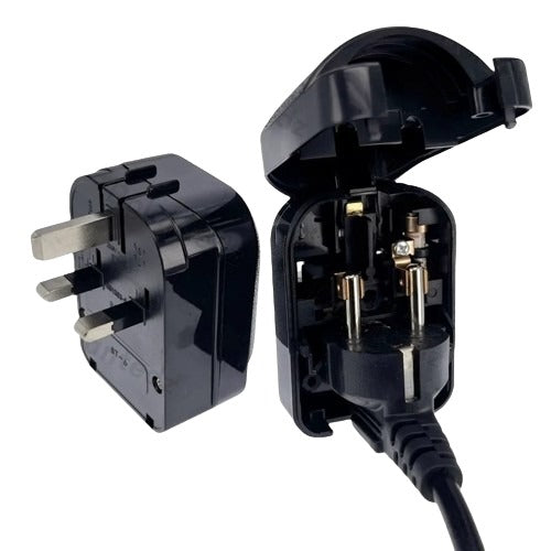 EU 2 Pin to UK 3 Pin Power Socket Adapter, 13A, 250v