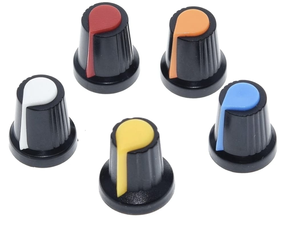 Potentiometer, Knob, Mix Colors (Price Per 1pcs)