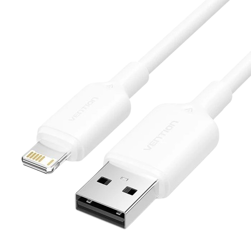 USB Cable 2.0, Apple Lightning Plug, USB A Plug, 1 meter, 12W, 2.4A