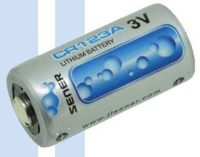 CR123A Non Rechargeable Lithium Battery, 3V, 1.7A