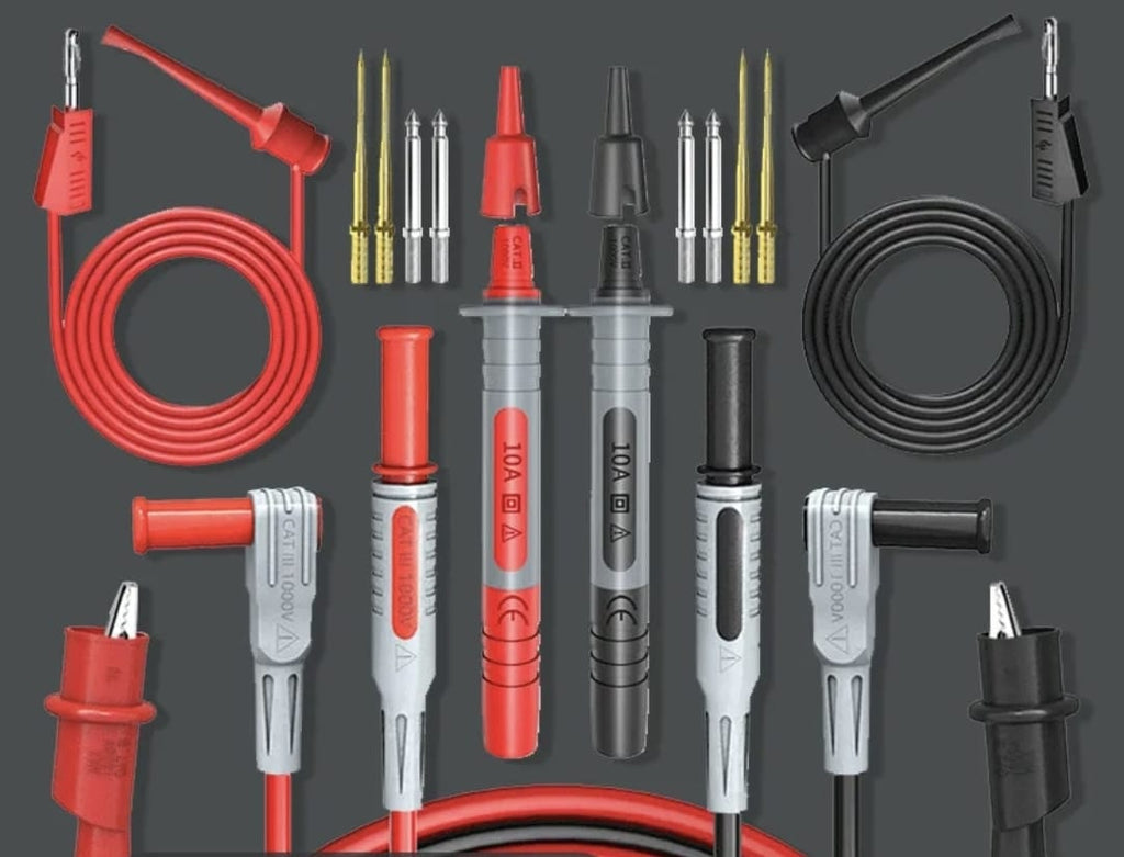 Test Lead Kit, 4mm Banana Plug To Test Hook Cable, Replaceable Multimeter Probe, Test Wire Probe, Alligator Clip