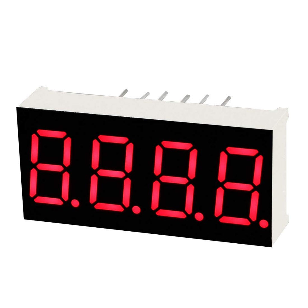 LED Display, 7 Seven Segment Display, 4 Digit, 0.56", Common Anode, Red