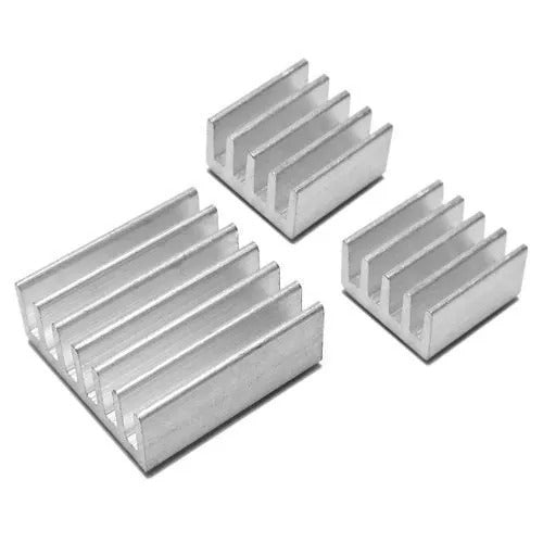 Aluminum Heatsink, Radiator, Cooler, Heat Sink, Gray, 3pcs