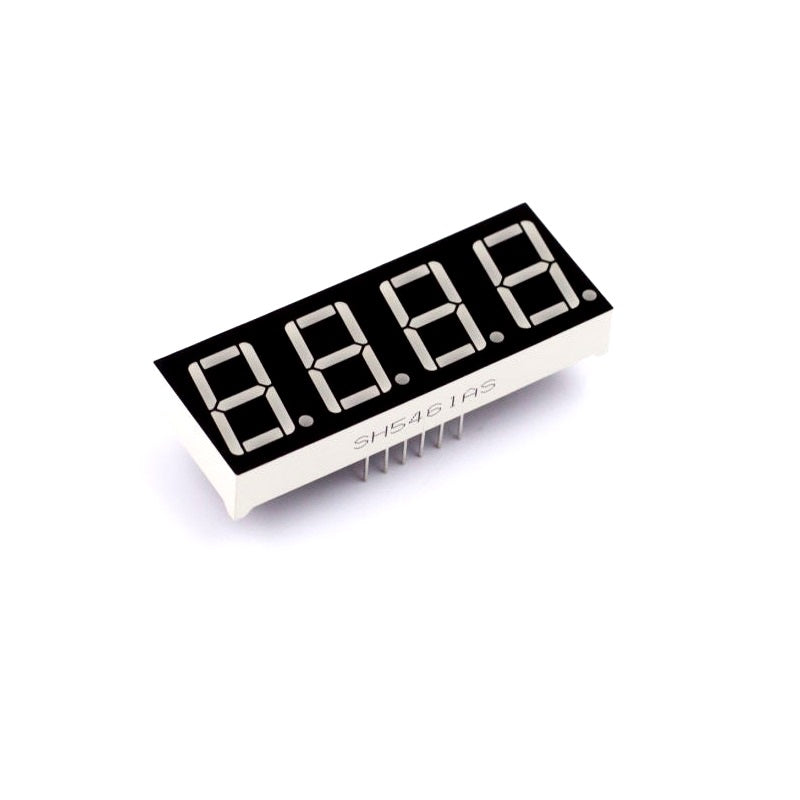 LED Display, 7 Seven Segment Display, 4 Digit, 0.56", Common Cathode, Red