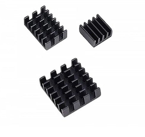 Aluminum Heatsink, Radiator, Cooler, Heat Sink, Black, 3pcs