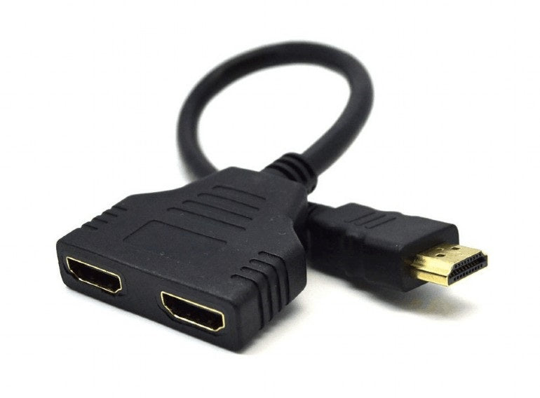 HDMI Splitter, Input: HDMI Plug, Output: HDMI Socket x2