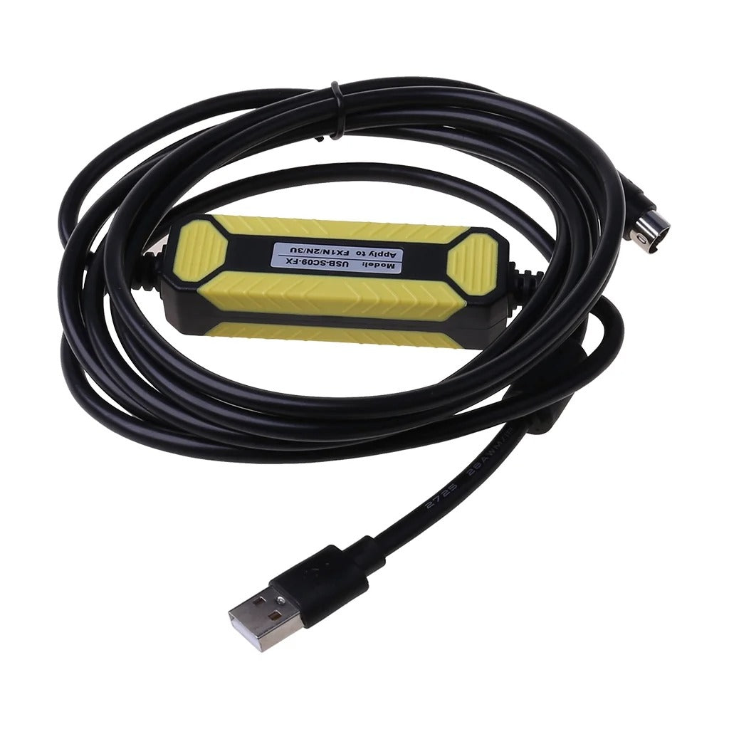 Mitsubishi PLC Cable USB SC09-FX, Yellow