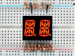 Alphanumeric Segment Display, Red, 0.54", CC, 2 Digits