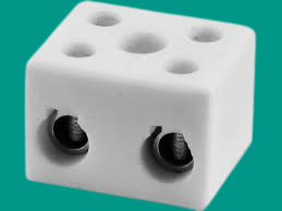 Ceramic Terminal Block, 2 Way Screw Terminal, 450V, 32A, 4mm2