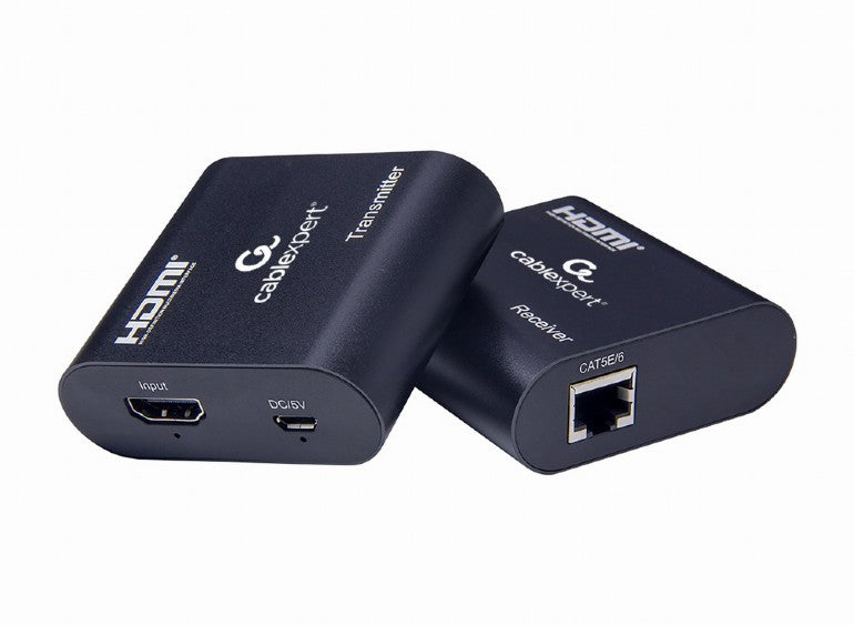 HDMI Extender, Receiver and Transmitter, HDMI 1.3, Supports EDID, Cat 6, Range 60 meters