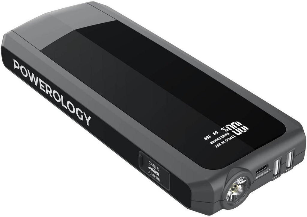 Powerology Jumpstart Powerbank, 16000mAh, Black