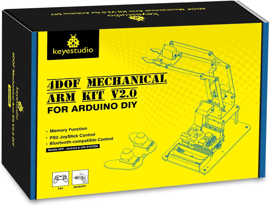 Robot Arm Kit, Mechanical Arm Claw Kit, PS2 Control for Arduino