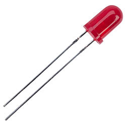 LED Red 5mm, Mid Brightness, 250 to 600mcd