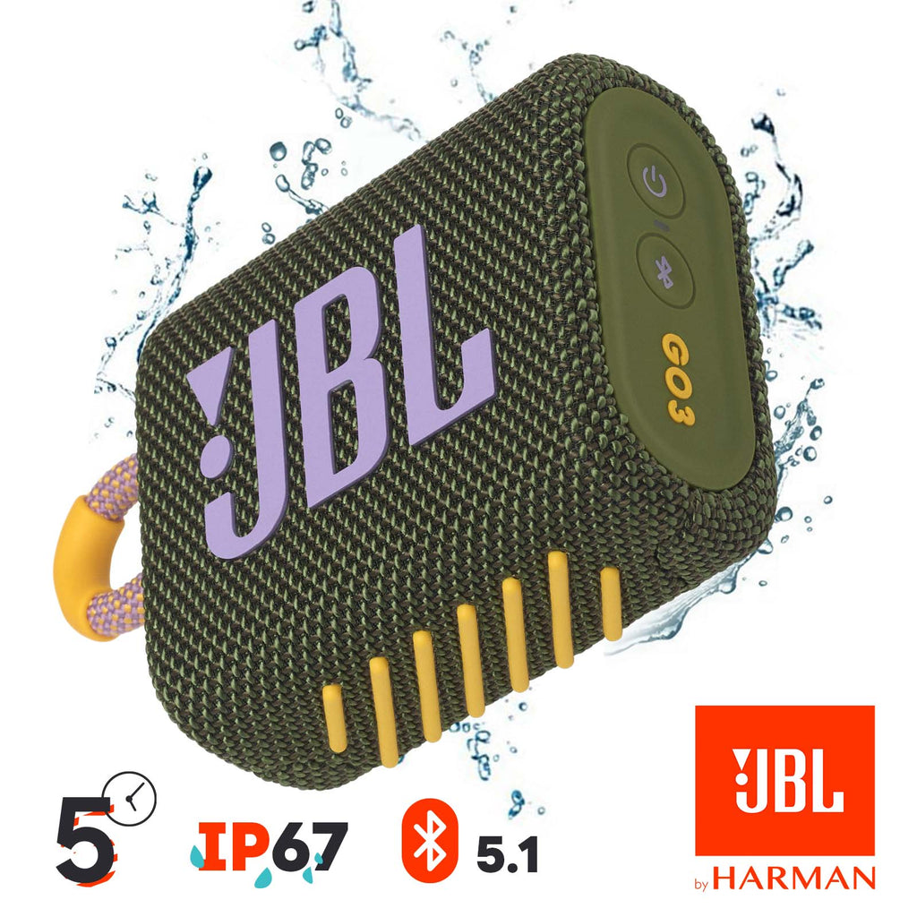 GO3 Portable Waterproof Wireless Speaker, Green, JBL