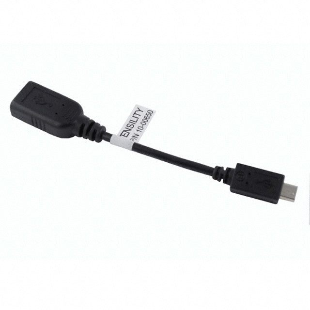 USB 2.0 Cable, USB Type A Female to Micro USB Type B Male, 28AWG, 0.1 meter