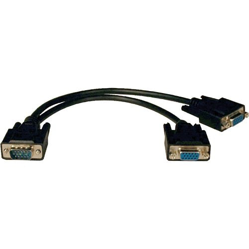 VGA Cable, VGA Monitor Y Splitter Cable، HD15 to 2x HD15, F/M, 0.3 meter, Brand - Tripp Lite