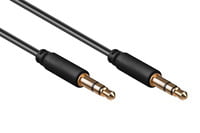 Audio Cable, Jack 3.5mm  3pin Plug both sides, 1m