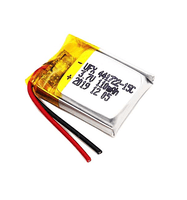 Rechargeable Lithium Battery 3.7V, 110mAh