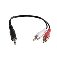 Audio Cable Adapter, 3.5mm Jack to Stereo RCA Connector, 0.5m