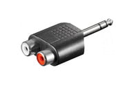 6.3 mm. Jack adapter (2 x RCA female - 1 x 6.3 mm male)