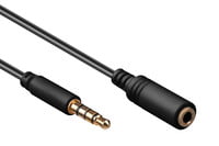 Audio Cable, Jack 3.5mm 4pin Plug, Jack 3.5mm 4pin Socket, 1m