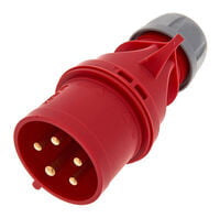 Connector AC Supply 3-phase, Male Plug, 32A, 400VAC, 3P+N+PE