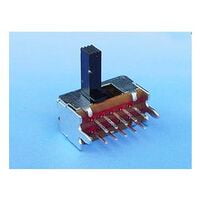 SLIDE SWITCH SIDE KNOB 2P3T THROUGH HOLE 0.3A 50VDC