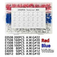 Terminal Insulated Wire Connector Crimping Kit Set, 2400pcs