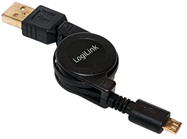 Cable USB A plug, USB B micro plug, 0.75 meter