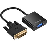 DVI Adapter, HD Socket 15 pin DVI D 24+1 Plug, 0.2m