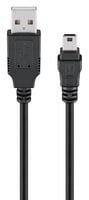 USB Cable 2.0, USB A Plug, USB B Mini Plug, 5 meters