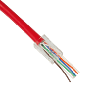 RJ45 Plug, Pass Through Connectors, Cat 6, inline Splice